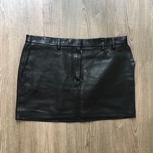 Vintage Jil Sander leather miniskirt
